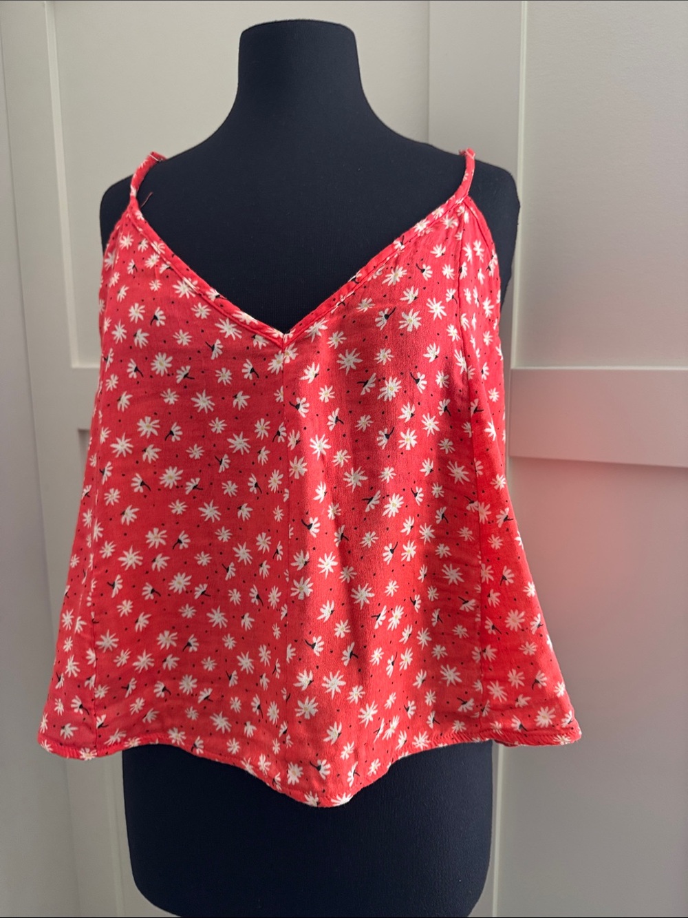 Hurley Red Floral Spaghetti-Strap Cami